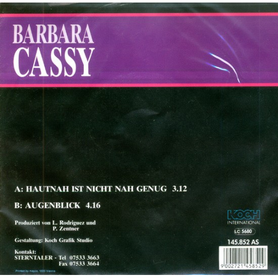 Barbara Cassy ‎– Hautnah Ist Nicht Nah Genug