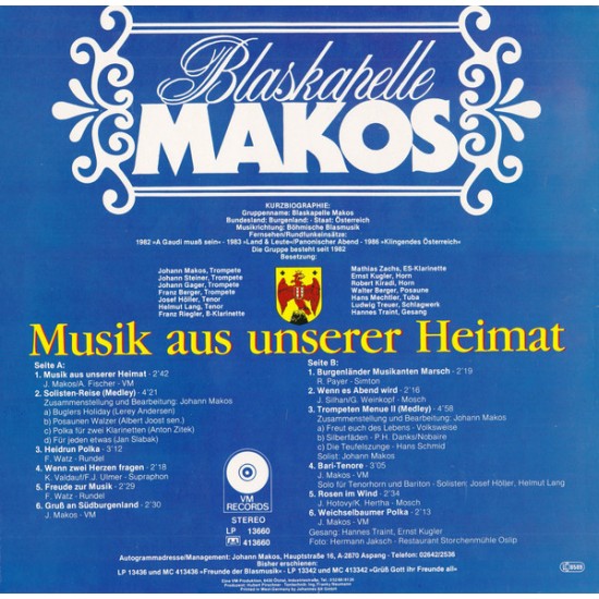 Blaskapelle Makos – Musik Aus Unserer Heimat