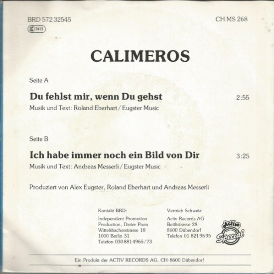 Calimeros – Du Fehlst Mir, Wenn Du Gehst Calimeros – Du Fehlst Mir, Wenn Du Gehst