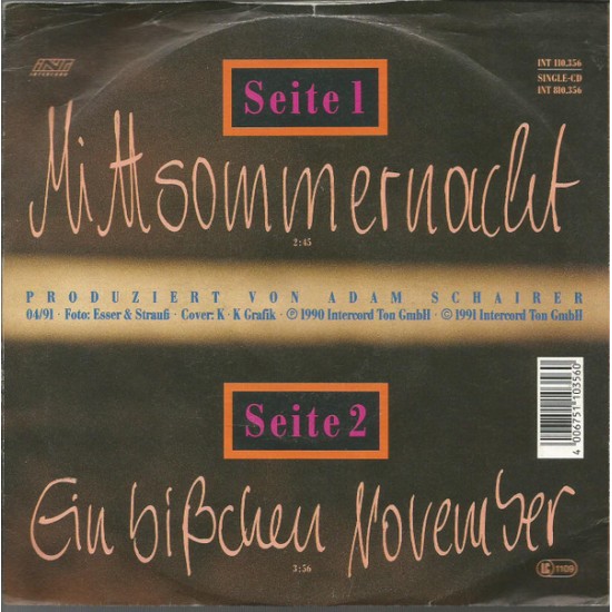 Claudia Jung ‎– Mittsommernacht