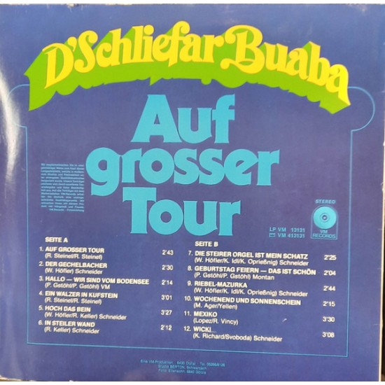 D'Schliefar Buaba ‎– Auf Grosser Tour