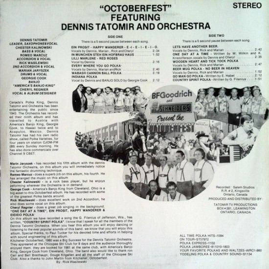 Dennis Tatomir And Orchestra – Octoberfest Featuring "Canada's Polka King"