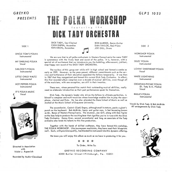 Dick Tady Orchestra – The Polka Workshop