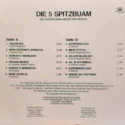 Die 5 Spitzbuam ‎– Die Schönsten Lieder Der Berge