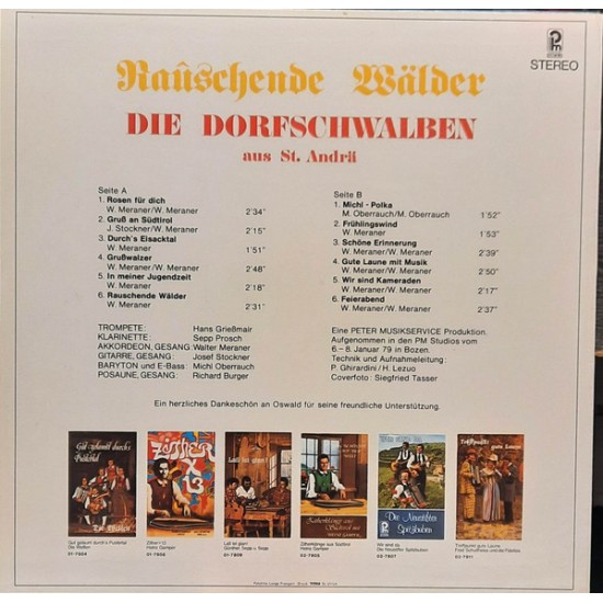 Die Dorfschwalben Aus St. Andrä ‎– Rauschende Wälder