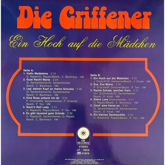 Die Griffener ‎– Ein Hoch Auf Die Mädchen