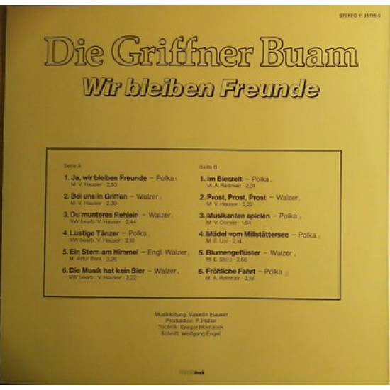 Die Griffner Buam ‎– Wir Bleiben Freunde