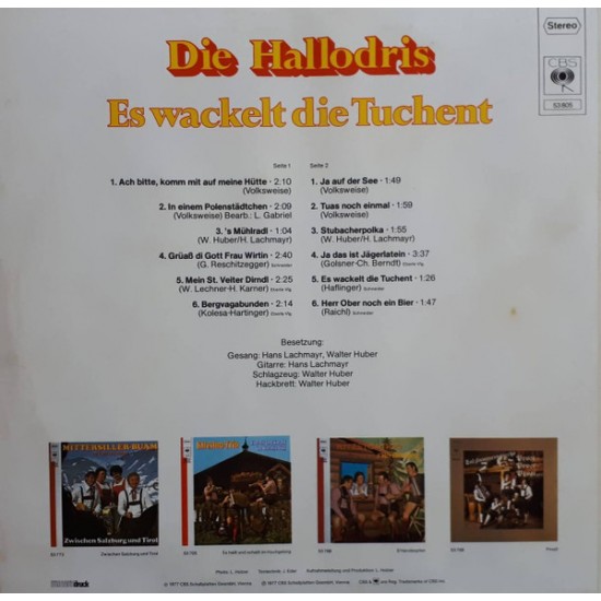Die Hallodris ‎– Es Wackelt Die Tuchent