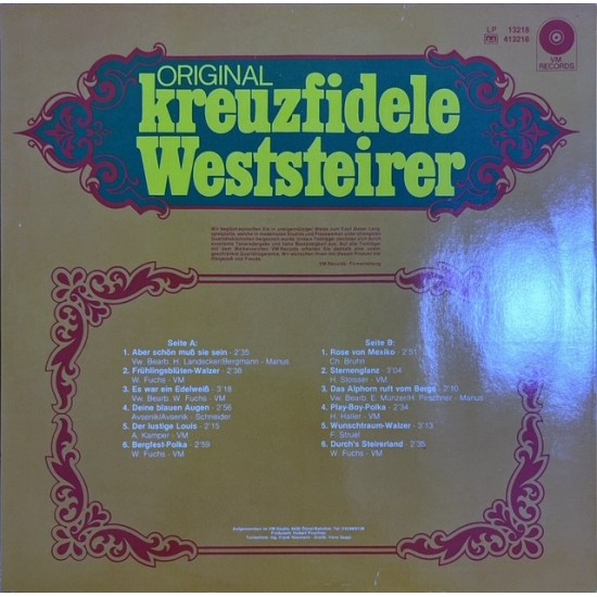 Die Original Kreuzfidelen Weststeirer – Die Original Kreuzfidelen Weststeirer