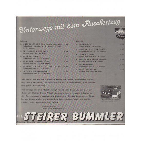 Die Steirer Bummler ‎– Unterwegs Mit Dem Flaschenzug