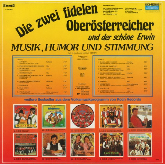 Die Zwei Fidelen Oberösterreicher Und Der Schöne Erwin – Musik, Humor Und Stimmung