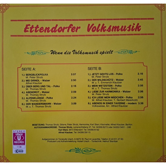 Ettendorfer Volksmusik – Wenn Die Volksmusik Spielt Ettendorfer Volksmusik – Wenn Die Volksmusik Spielt