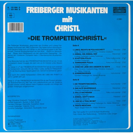 Günther Freiberger Und Seine Musikanten – Die Trompetenchristl