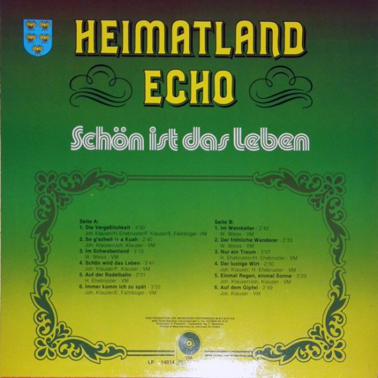 Heimatland Echo ‎– Schön Ist Das Leben