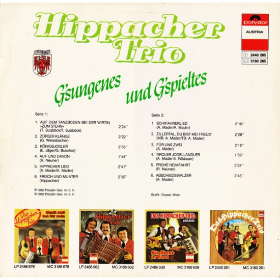 Hippacher Trio ‎– G'sungenes Und G'spieltes
