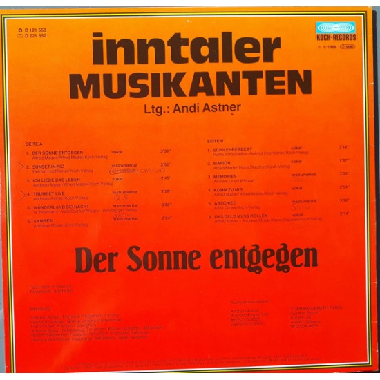 Inntaler Musikanten -  Andi Astner ‎– Der Sonne Entgegen