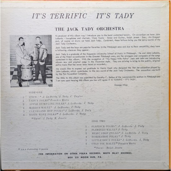Jack Tady and Orchestra – It's Terrific It's Tady