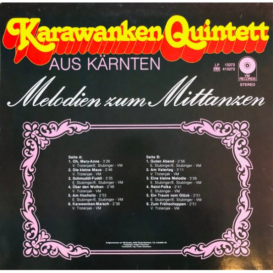 Karawanken Quintett – Melodien Zum Mittanzen