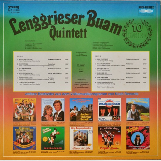 Lenggrieser Buam Quintett – 10 Jahre
