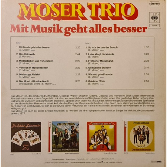 Moser Trio – Mit Musik Geht Alles Besser
