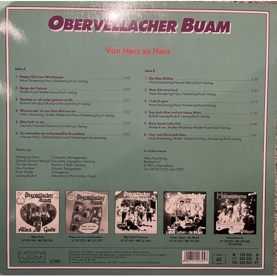 Obervellacher Buam ‎– Von Herz Zu Herz