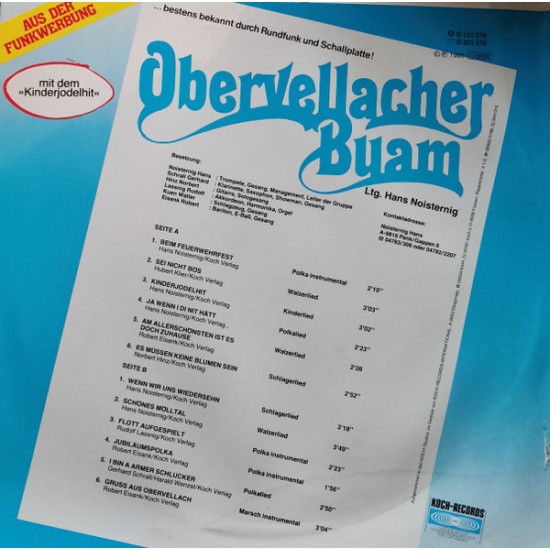 Obervellacher Buam ‎– Wenn Wir Uns Wiedersehen