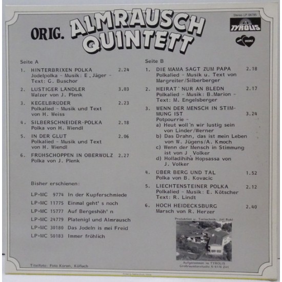 Orig. Almrausch Quintett ‎– Orig. Almrausch Quintett
