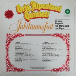 Orig. Alpenland Quintett ‎– Jubiläumsfest
