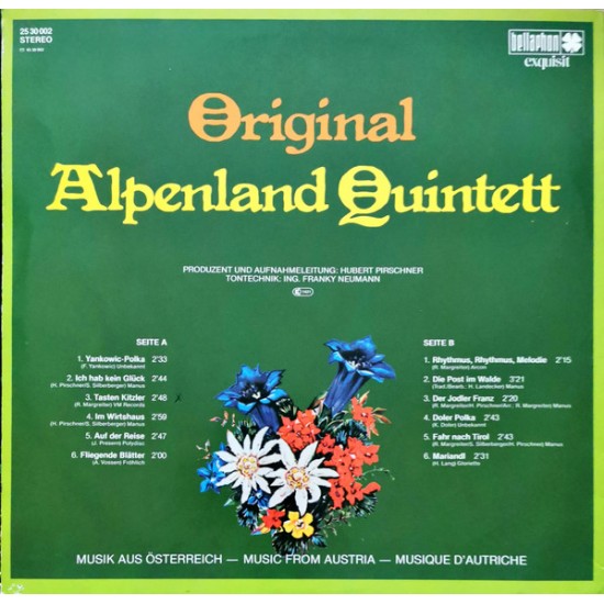 Orig. Alpenland Quintett ‎– Orig. Alpenland Quintett