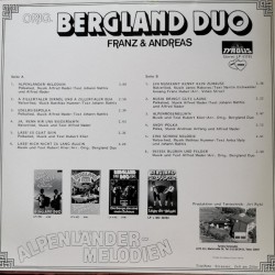 Orig. Bergland Duo ‎– Alpenländer~melodien