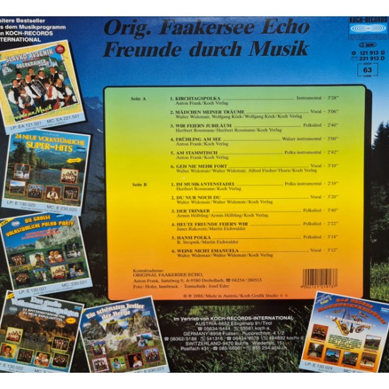 Orig. Faakersee Echo ‎– Freunde Durch Musik