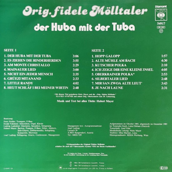 Orig. Fidele Mölltaler ‎– Der Huba Mit Der Tuba