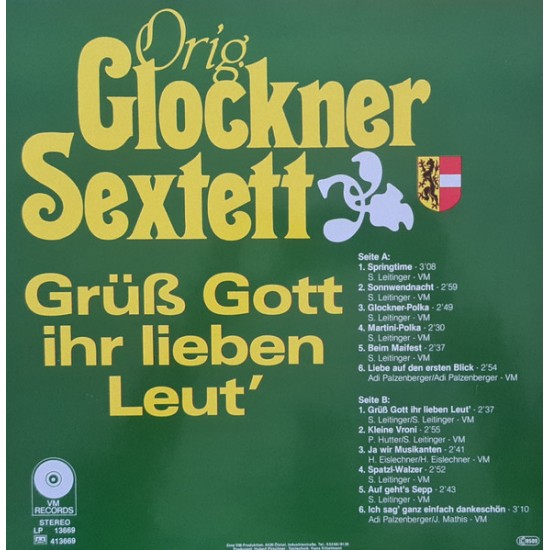Orig. Glockner Sextett – Grüß Gott Ihr Lieben Leut