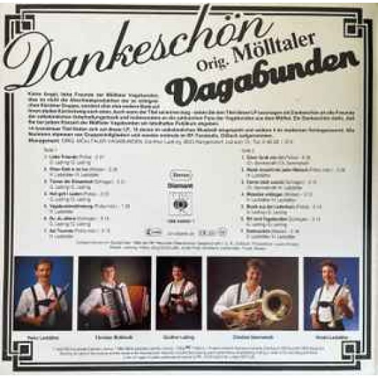 Orig. Mölltaler Vagabunden ‎– Dankeschön