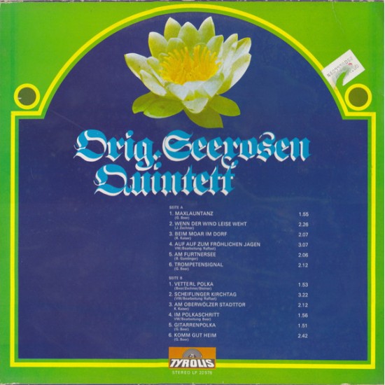 Orig. Seerosen Quintett ‎– Fröhliche Bootsfahrt