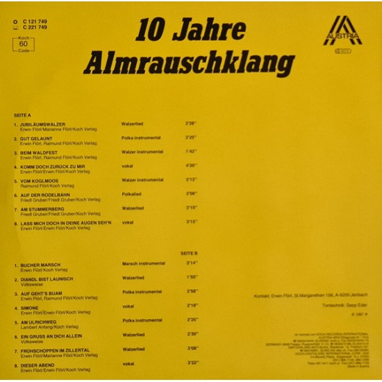 Original Almrauschklang – 10 Jahre Almrauschklang