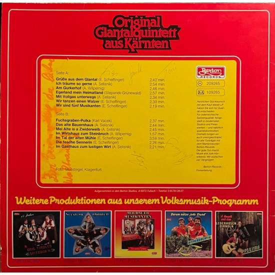 Original Glantalquintett Aus Kärnten – Musik Für Jung Und Alt