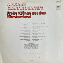 Original Glantalquintett ‎– Frohe Klänge Aus Dem Kärntnerland