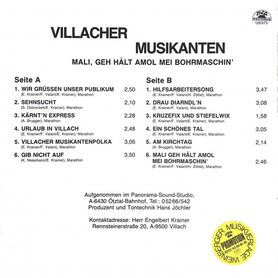 Original Villacher Musikanten - Mali, geh halt amol mei bohrmaschin