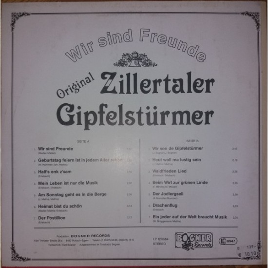 Original Zillertaler Gipfelstürmer – Wir Sind Freunde Original Zillertaler Gipfelstürmer – Wir Sind Freunde