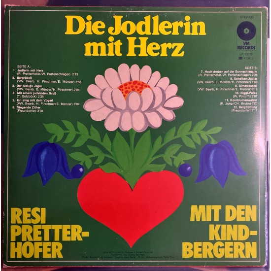 Resi Pretterhofer Mit Den Kindbergern ‎– Die Jodlerin Mit Herz