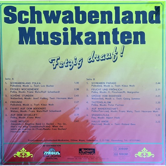 Schwabenland Musikanten - Fetzig drauf! Schwabenland Musikanten - Fetzig drauf!