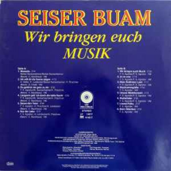 Seiser Buam ‎– Wir Bringen Euch Musik