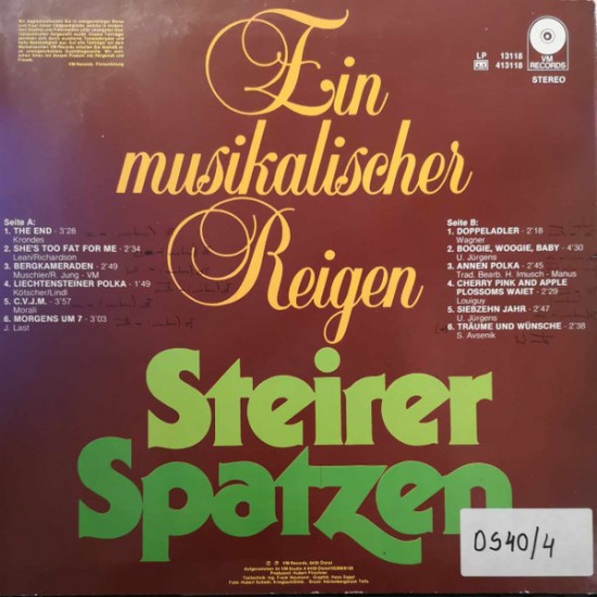 Steirer Spatzen ‎– Ein Musikalischer Reigen