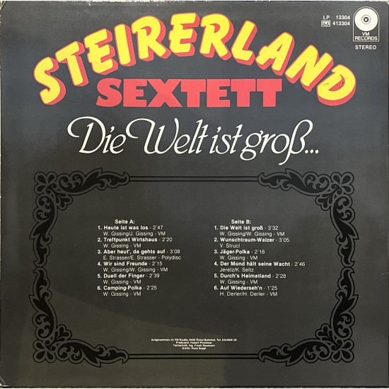 Steirerland Sextett – Die Welt Ist Groß...