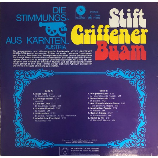 Stift Griffener Buam ‎– Stift Griffener Buam