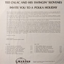 Teddy Zalac And His Swingin' Slovenes– A Polka Holiday With Teddy Zalac And His-Swingin' Slovenes