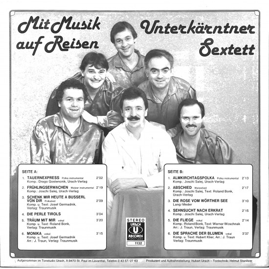 Unterkärntner Sextett ‎– Mit Musik Auf Reisen