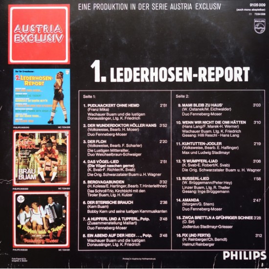 Various ‎– 1. Lederhosen-Report