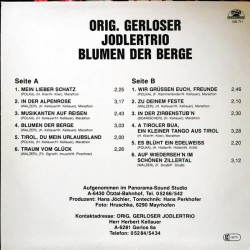 Orig, Gerloser Jodlertrio - Blumen der Berge